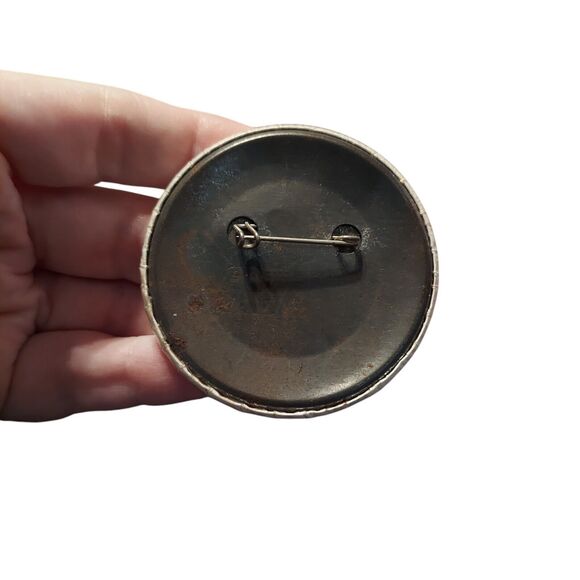 Vintage Rock With Blaze Button Pin - Picture 2 of 3